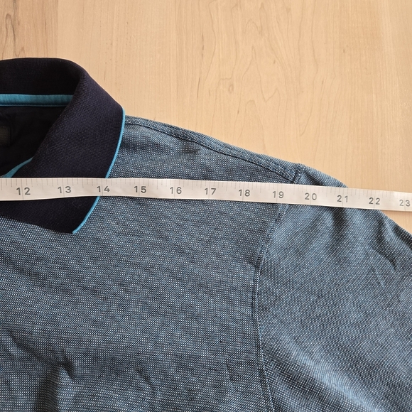 Ermenegildo Zegna Blue Polo with Dark Collar - Picture 4 of 8